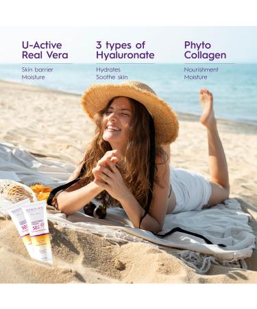 Rebours Facial Sunscreen SPF 50 Broad Spectrum UVA/UVB High Protection Fast Absorbing Lightweight Non-Greasy Water-Resistant Face Cream for Daily Use Suitable for All Skin Types 3.2 oz - Buy Online on GoSupps.com