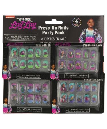 Taste Beauty That Girl Lay Lay Nail Set 4 Packs of 10 Press-On Nails for Girls