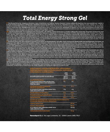 NAMEDSPORT SUPERFOOD Total Energy Strong Gel Lemon Flavour Box of 24 x 40ml sachets - Buy Online on GoSupps.com