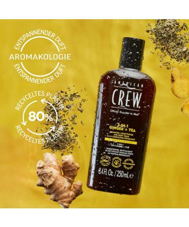 American Crew 3-in-1 Ginger & Tea Shampoo Conditioner & Body Wash - 1000ml for Men | Daily Hair & Body Care - Buy Online on GoSupps.com