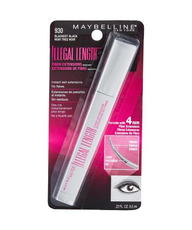 Maybelline New York Illegal Length Fiber Extensions Washable Mascara - Blackest Black 0.22 Fl Oz - Buy Online on GoSupps.com
