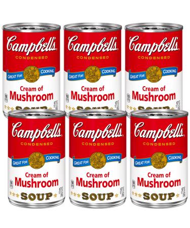 Campbell's Cream of Mushroom Soup 10.5 ounce Cans (Pack of 6)
