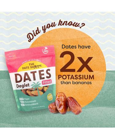 The Date Shoppe Pitted Deglet Dates | 2lb Bag | Vegan, Gluten-Free, Paleo | No Added Sugar | Sourced from Coachella Valley - 2lb (Pack of 1) - Buy Online on GoSupps.com