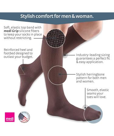Buy Mediven Women s Vitality Calf High Stockings 30-40 mmHg - Closed Toe Ebony 3 Petite | International Shipping Available - Buy Online on GoSupps.com