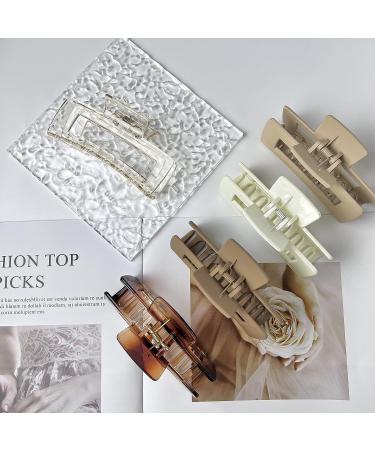 8Pcs Large Square Hair Claw Clips for Women - Non-Slip Big Banana Clips for Thick & Thin Hair - Buy Online on GoSupps.com