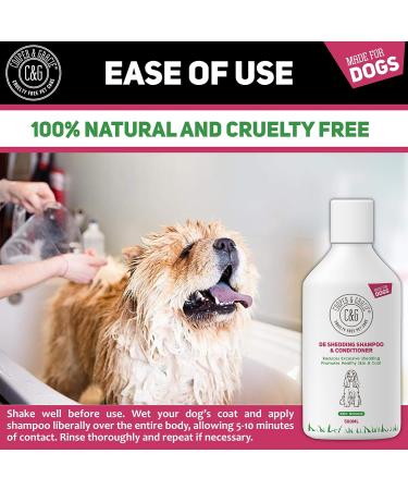 C&G Pets | De Shedding Shampoos & Conditioners For Dogs 500ml | Reduces Excessive Shedding Promotes Healthy Skin & Coat | 100% Natural Dog Shampoo And Conditioner | Show Standard Shine (500ML) 500 ml (Pack of 1) - Buy Online on GoSupps.com