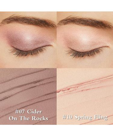 FOCALLURE 2PCS Eyeshadow Stick Set - Shimmer and Matte Cream Eyeshadow Pencil Crayon with Blending Brush - Buy Online on GoSupps.com