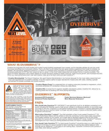 Overdrive Creatine Strength & Muscle Builder | Explosive Power Faster Recovery Better Performance | 60 Servings for Men & Women - Buy Online on GoSupps.com