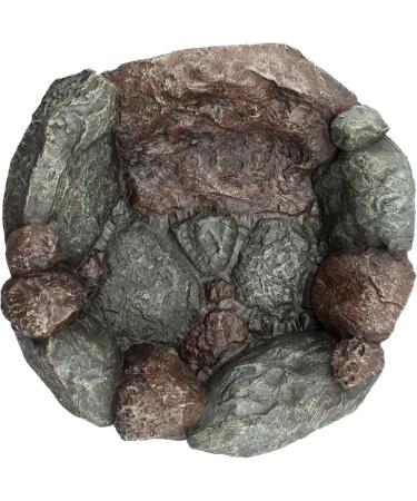 Intergarden Bird Drinks & Bird Bath Manukau Size L - High-Quality Polystone Natural Stone Look - 34.2x30x10cm Durable & Realistic for Birds - Buy Online on GoSupps.com