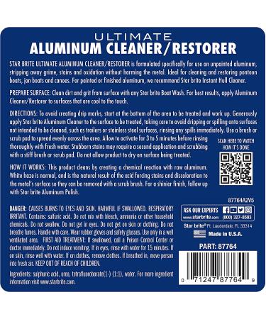 STAR BRITE Ultimate Aluminum Cleaner & Restorer - 64oz with Sprayer | Safe for Pontoon Boats, Jon Boats, Canoes - Buy Online on GoSupps.com