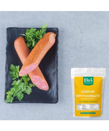 Sodium Erythorbate (1lb) By Elo s Premium | Packaged In Canada| 100% Food Grade Antioxidant| Non-GMO Gluten Free and Keto | Antioxidant & Curing Agent for Meats Poultry Soda & More - Buy Online on GoSupps.com