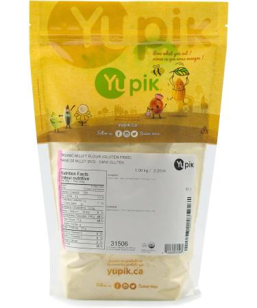 Yupik Organic Millet Flour 1 kg 6 Count Gluten-Free Non-GMO Kosher Vegan Raw Salt-Free Plant-Based Protein Source of Fiber & Iron Ideal for Baking & Cooking 1 kg (Pack of 6) - Buy Online on GoSupps.com