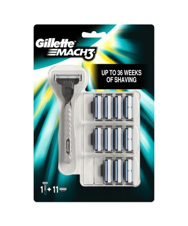 Gillette Mach3 Razor Blades 11er + Razor For Men