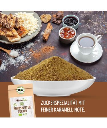 Coconut Blossom Sugar Bio 500g - Natural & Flavor-Intensive Sweetener from Indonesia | Organic Alternative to Refined Sugar | Achterhof - Buy Online on GoSupps.com
