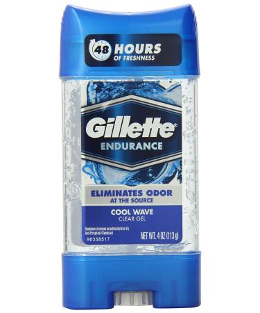 Gillette Anti-Perspirant Deodorant Clear Gel Cool Wave 3.8 oz (Pack of 3) Citrus