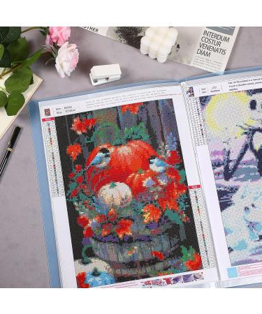 UPINS A3 Diamond Painting Storage Book 2Pack - 30 Pages Portfolio Presentation Folder for Diamond Art Kits - Clear Pockets - 11.8 X 15.7 inches - Blue and Pink - Buy Online on GoSupps.com