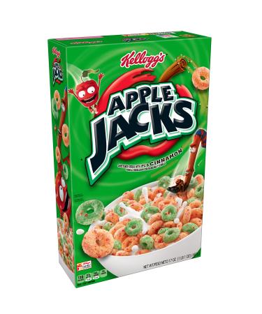 Kellogg's Apple Jacks, Breakfast Cereal, Original, Good Source of 8 Vitamins and Minerals, Large Size, 14.7oz Box 14.7 Ounce (Pack of 1)