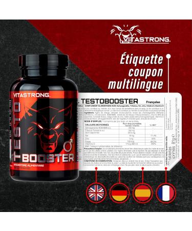Vitastrong Testosterone Booster 100% Natural and Safe Tablet Made in Italy High Quality for Extreme Increases Testosterone Levels and Muscle Mass - Buy Online on GoSupps.com