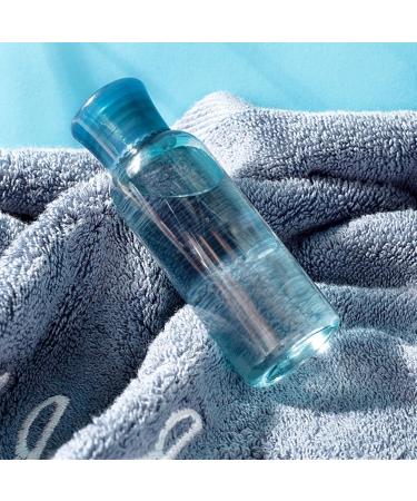 Rintal ZKSM Travel Bottles Set - 6 Empty Cosmetic Containers with Labels Funnel & Straw for Liquids - Perfect for Water & Emulsions (Blue & Transparent) - Buy Online on GoSupps.com