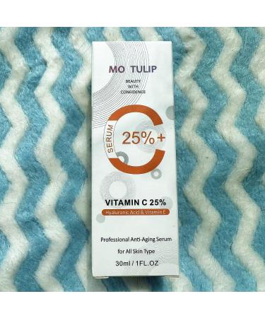 25% Vitamin C Serum with Hyaluronic Acid and Vitamin E - Dark Spot Treatment - Anti-Aging - 1FL OZ - Buy Online on GoSupps.com