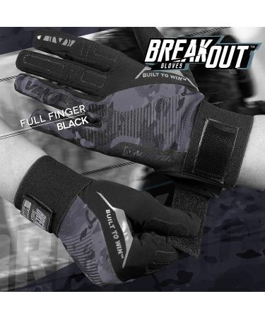 Virtue Breakout Gloves - Medium Black Camo Full Finger Paintball Gloves - Buy Online on GoSupps.com