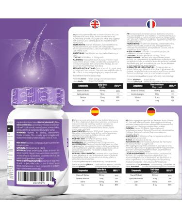 VitaminPure - Biotine Cheveux avec K ratine Zinc et S l nium 400 Micro-Comprim s avec Vitamine B7 - Compl ment Alimentaire pour Femmes et Hommes - Cure Plus de 13 Mois - Buy Online on GoSupps.com