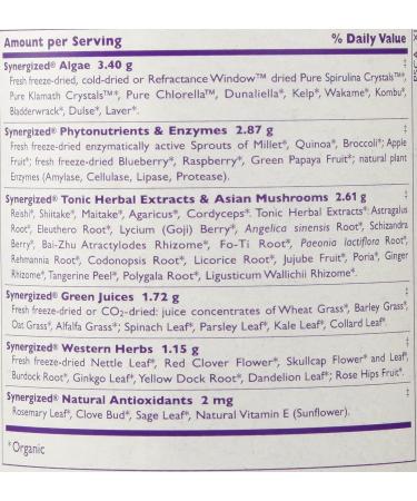 PURE SYNERGY Superfood | 270 Capsules | Certified Organic | Non-GMO | Green Superfood for Energy and Wellness - Buy Online on GoSupps.com