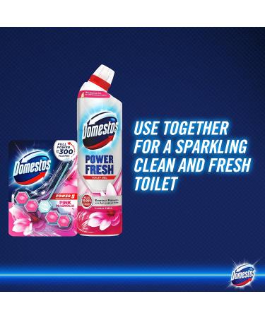 Domestos Power Fresh Floral Fresh Toilet Gel eliminates 99.99% of germs* limescale remover 6x 750 ml Floral 750 ml (Pack of 6) - Buy Online on GoSupps.com