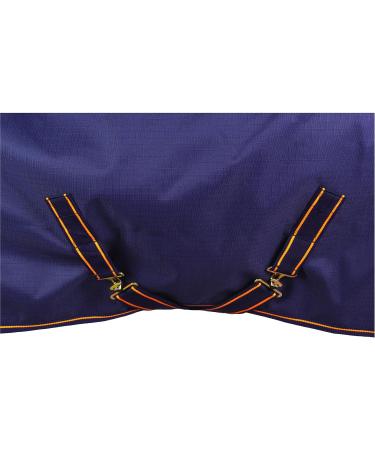 Marengos by Bucas 1200D Irish Turnout Blanket | Waterproof Rain & Transition Ceiling | Blue/Orange 125cm | Durable Outdoor Horse Cover - Buy Online on GoSupps.com