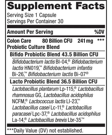 Renew Life Ultimate Flora Probiotic 80 Billion - Colon Care, 30 Veg Capsules - Buy Online on GoSupps.com