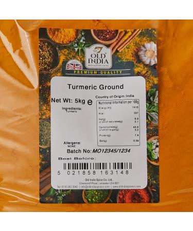 Old India Turmeric Ground 5kg - Premium Quality Spice (Pack of 1) - Buy Online on GoSupps.com