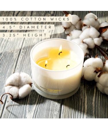 96NORTH Luxury Vanilla Soy Candle | Large 3 Wick Jar | 50-Hour Burn Time | 100% Natural Soy Wax | Aromatherapy Scent | Housewarming Gift - Buy Online on GoSupps.com
