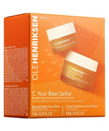 OLEHENRIKSEN C Your Best Selfie Brightening Moisturizer & Eye Crme Set 0.5 oz/ 15 mL C-Rush Brightening Gel Crme AND 7 mL Banana Bright Eye Crme 2 Piece Assortment