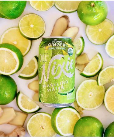 Nixie Sparkling Water Lime Ginger 12 fl oz Cans 24 Pack - Organic, Non-GMO, 0 Calories, Sugar, Sodium - Buy Online on GoSupps.com