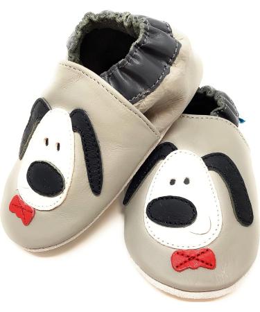 MiniFeet Premium Soft Leather Baby Shoes - Buy 4 Pairs, Get 1 Free! | Toddler Shoes 0-6 Months to 4-5 Years | Grey Dogs Design - Buy Online on GoSupps.com