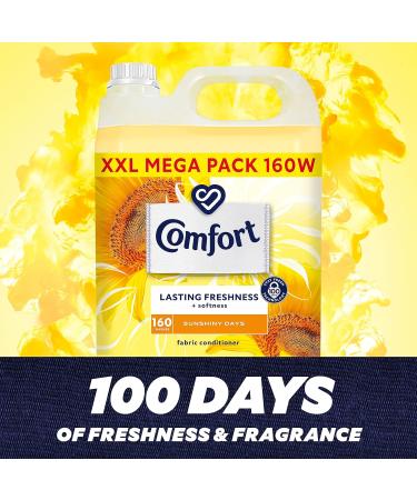 Comfort Sunshiny Days Fabric Conditioner - 4.8L (160 Washes) Orange - Long-lasting Freshness for 100 Days - Pack of 1 - Buy Online on GoSupps.com