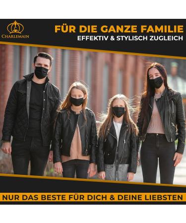 Charlemain 150x Black Medical Face Masks - EN 14683 Type IIR CE Certified 3-Layer Latex-Free BFE 99.9% - Ships Worldwide - Buy Online on GoSupps.com