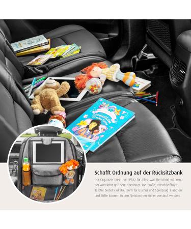 Reer Car Seat Organizer Travelkid with Tablet Compartment - Dirt-Repellent & Multi-Bag Design for All Car Seats - Gray - Buy Online on GoSupps.com