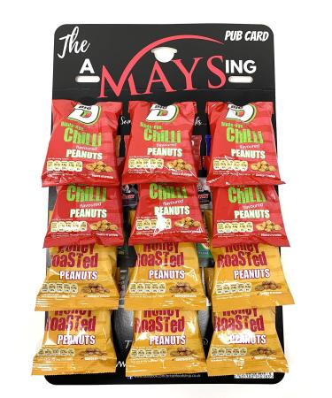 BFS Big D 'Sweet n Spicy' Honey Roasted & Chilli Nuts Peanuts on 'The Amaysing Pub Card' 12 x 50g