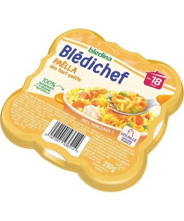 Bl dina - Bl dichef - Repas B b 18 Mois - 9 Pa lla des Tout-Petits - Petits Morceaux - 100% Ingr dients d'Origine Naturelle - D s 18 Mois - 9 Assiettes 250g - Buy Online on GoSupps.com