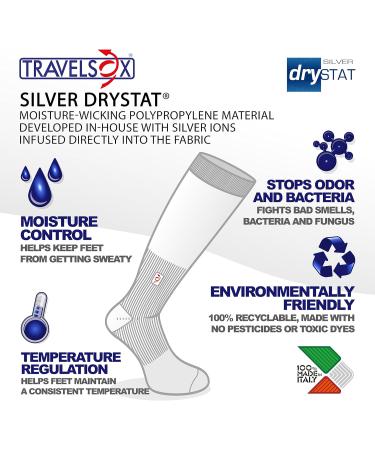 Travelsox TSS6000 Graduated Compression Travel & Dress Socks - DryStat OTC Medium Dots Pink for Ultimate Comfort - Buy Online on GoSupps.com