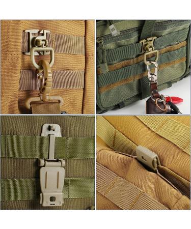 Molle Accessories Kit - 34 Attachments for Tactical Backpack, Vest & Belt - D-Ring Locking Gear Clip - Tan - Buy Online on GoSupps.com