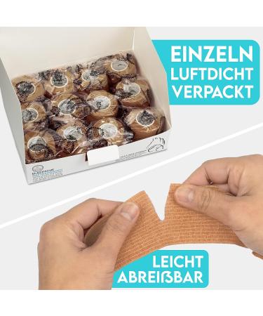 Hund ist K nig Self-Adhesive Elastic Bandage | 12 Rolls (5cm x 4.7m) for Humans & Animals | Best Self-Adhering Fixing Bandage in Beige - Buy Online on GoSupps.com