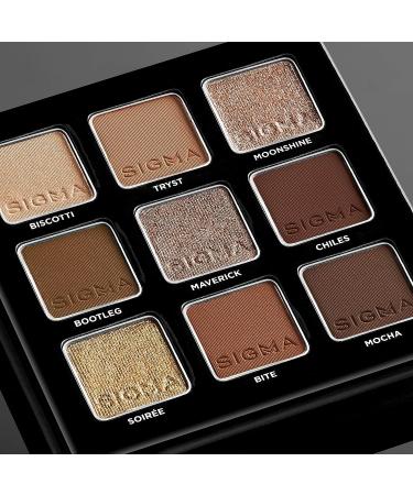 Sigma Beauty On-the-Go Eyeshadow Palette - Spicy - 9 Bold Shades in Matte, Shimmer, and Metallic Finishes | Highly Pigmented Vegan Eye Makeup Palette - Buy Online on GoSupps.com