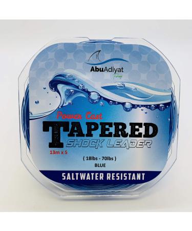 AbuAdiyat fishing Power CAST Tapered Shock Leader (13mX5) Blue 18-70lbs