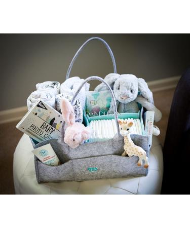 Baby Diaper Caddy Organizer - Large Portable Nursery Storage Bin for Boys and Girls | Travel Car Organizer - Newborn Registry Essential (Blue) - Buy Online on GoSupps.com