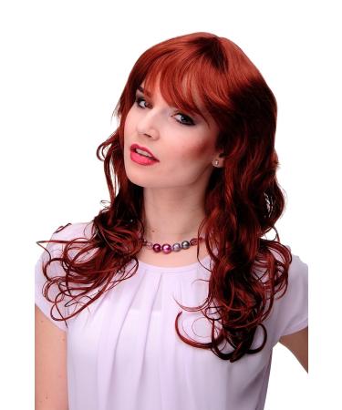 WIG ME UP - Ladies wig wavy curly bangs parting red copper red approx. 55cm 9669-350 Copper Red (350)