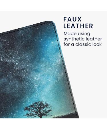 KWMobile Vaccination Pass Cover | Synthetic Leather Protector for Vaccination Card | Children's & Adults' Covers in Blue Gray Black Galaxy & Tree Designs - Buy Online on GoSupps.com