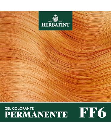 Herbatint Permanent Coloring Gel 3 doses 300 ml - FF6 orange ammonia-free for sensitive skin 100% white hair coverage with 8 organic natural extracts - Buy Online on GoSupps.com