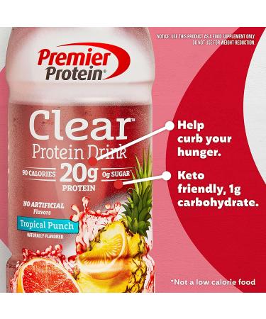 Buy Premier Protein Drink Tropical Punch - 12 Count | High Protein, Low Sugar - Buy Online on GoSupps.com